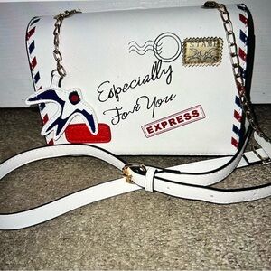 New without tags, Sam, forever, air mail, postage envelope, Crossbody purse.